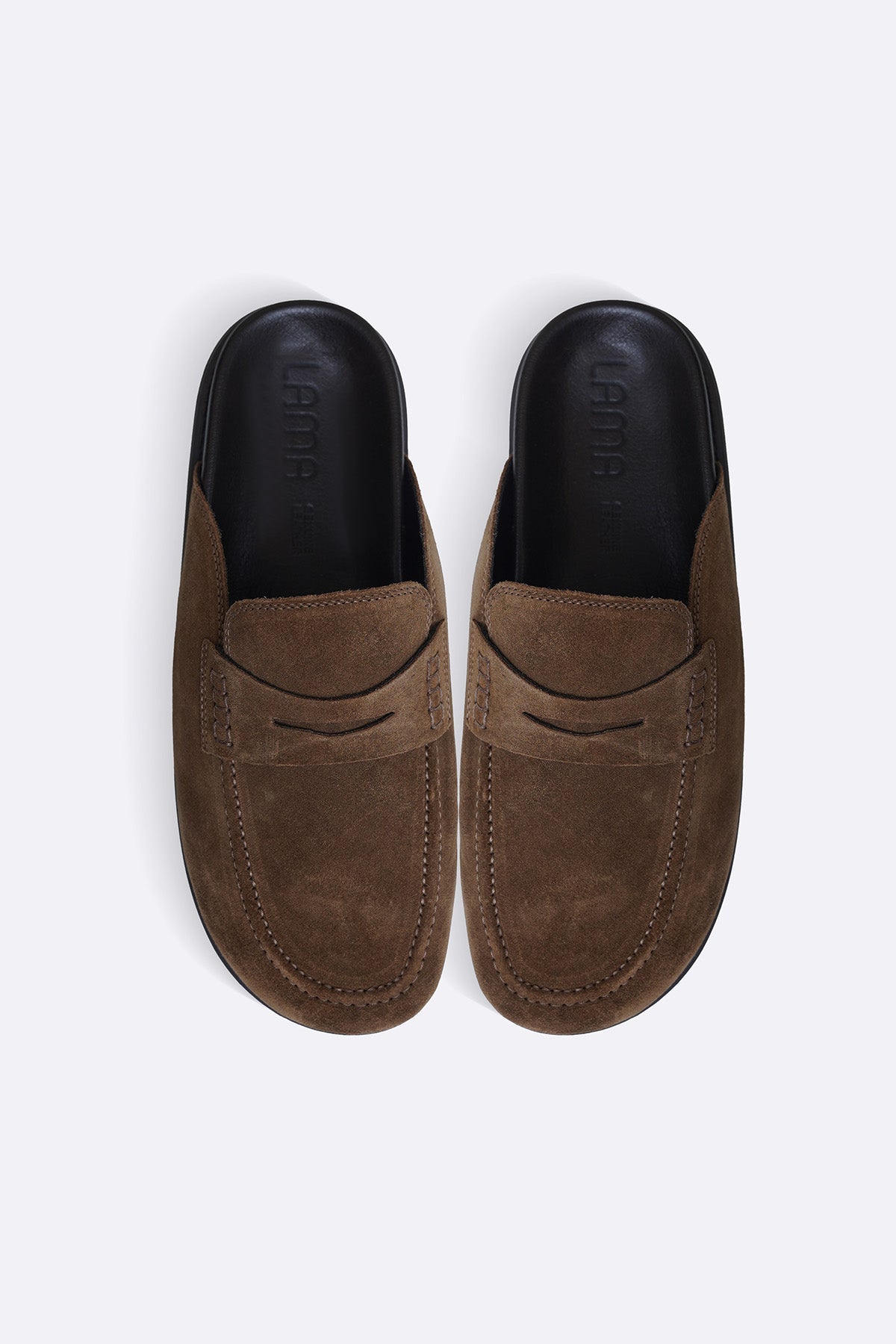 BROWN SUEDE LEATHER MULES