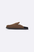 BROWN SUEDE LEATHER MULES