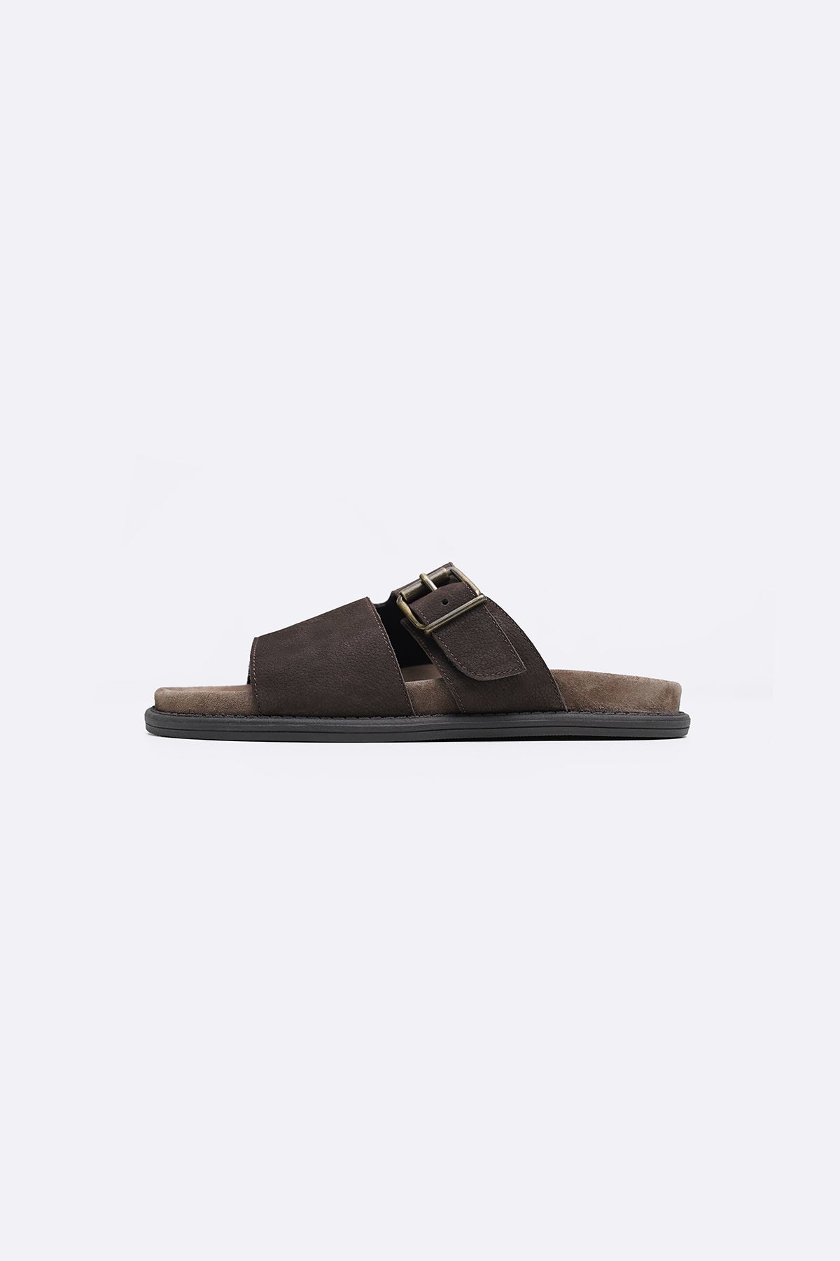 COFFEE CLASSIC LEATHER SLIDES