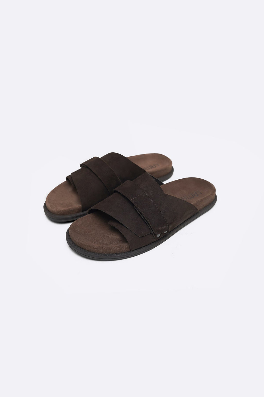 COFFEE CLASSIC LEATHER SLIDES
