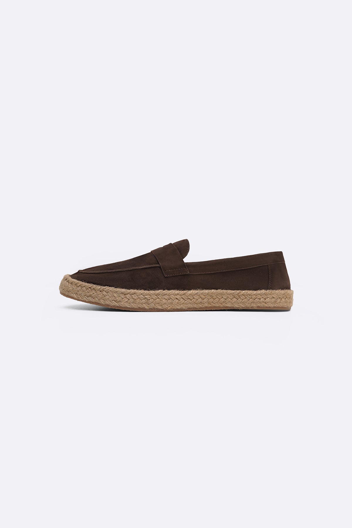 DARK BROWN SUEDE ESPADRILLES
