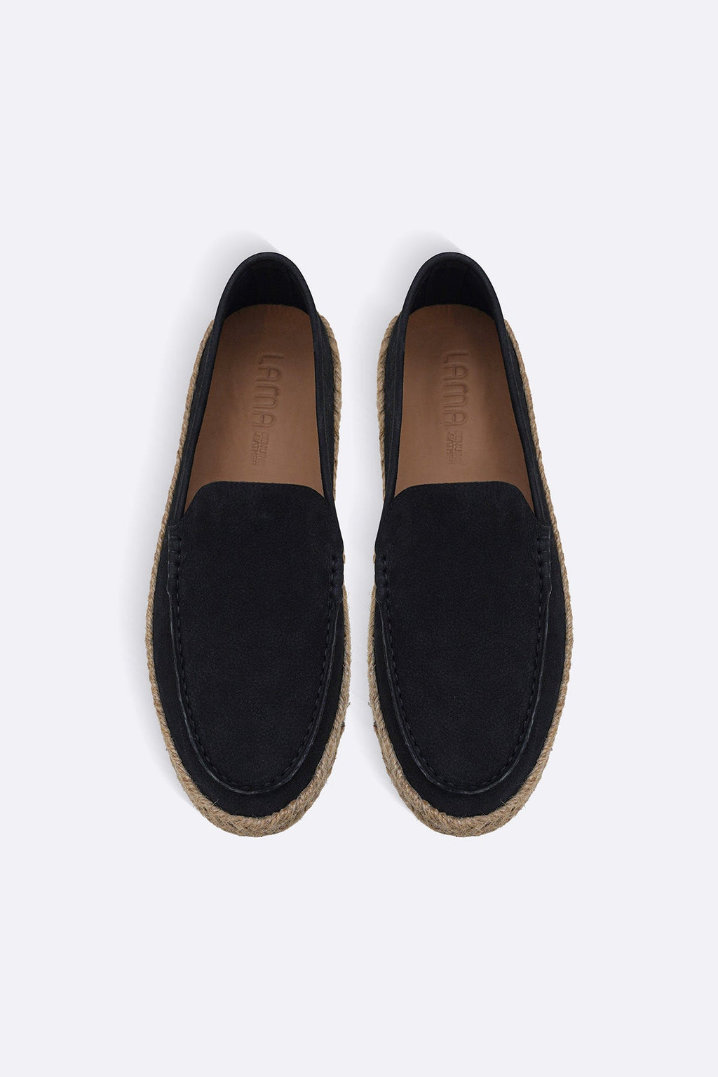 BLACK LEATHER SUMMER ESPADRILLES