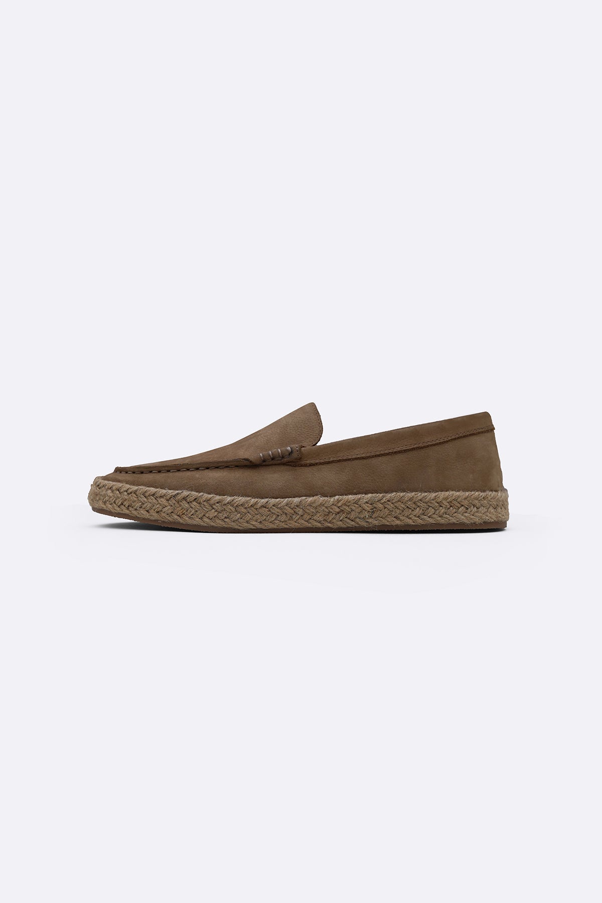 TAUPE LEATHER SUMMER ESPADRILLES
