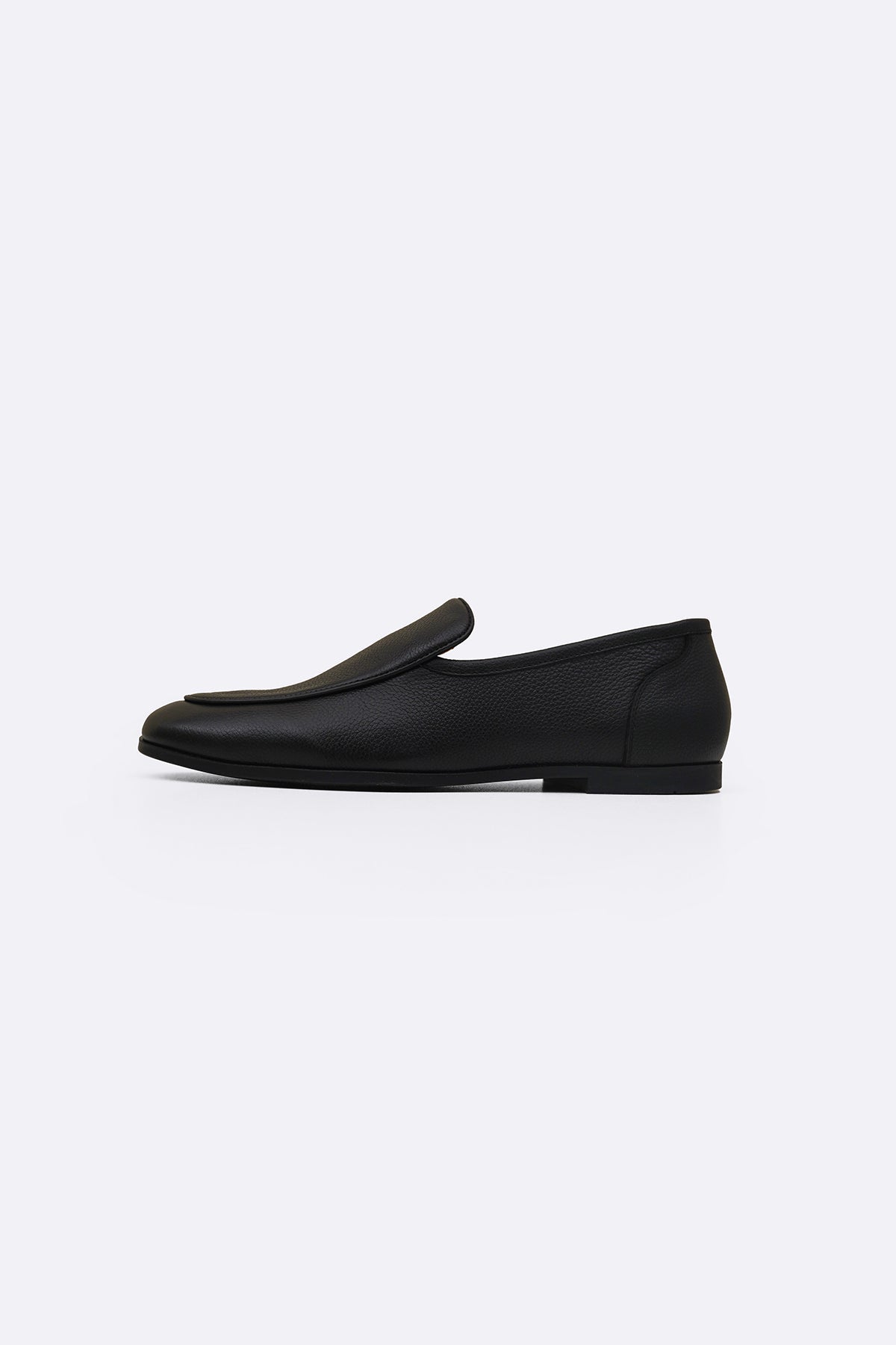 BLACK SMART LEATHER LOAFERS