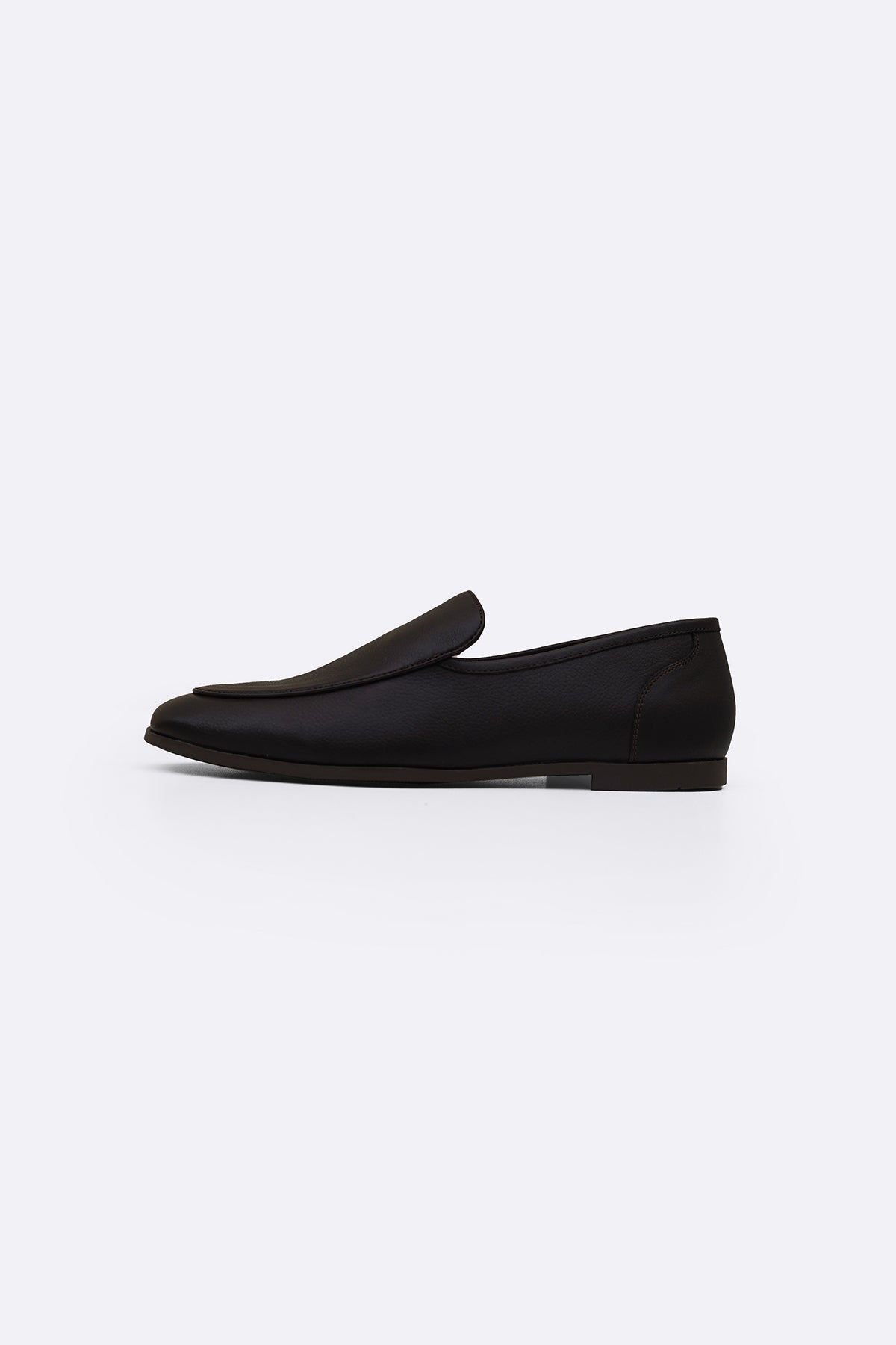 DARK BROWN SMART LEATHER LOAFERS