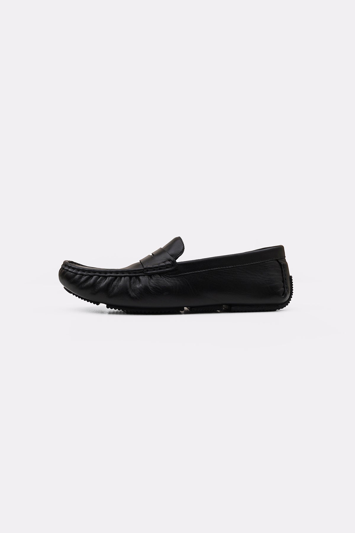 BLACK NAPPA LEATHER DRIVING MOCCASINS