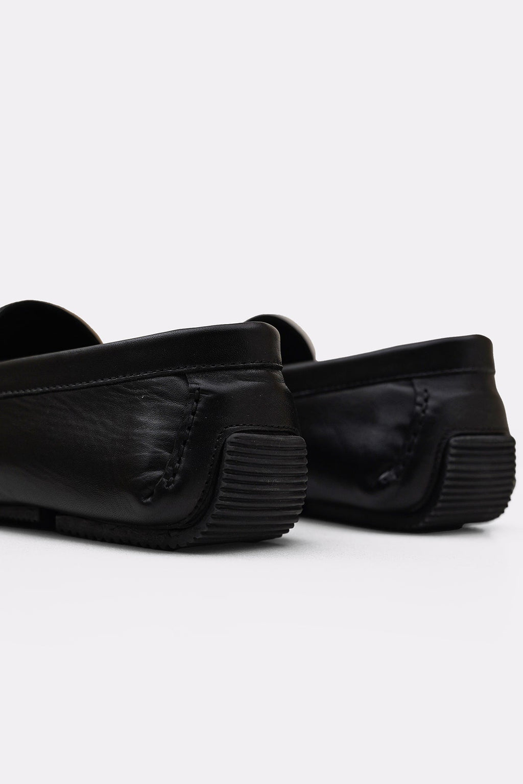 BLACK NAPPA LEATHER DRIVING MOCCASINS