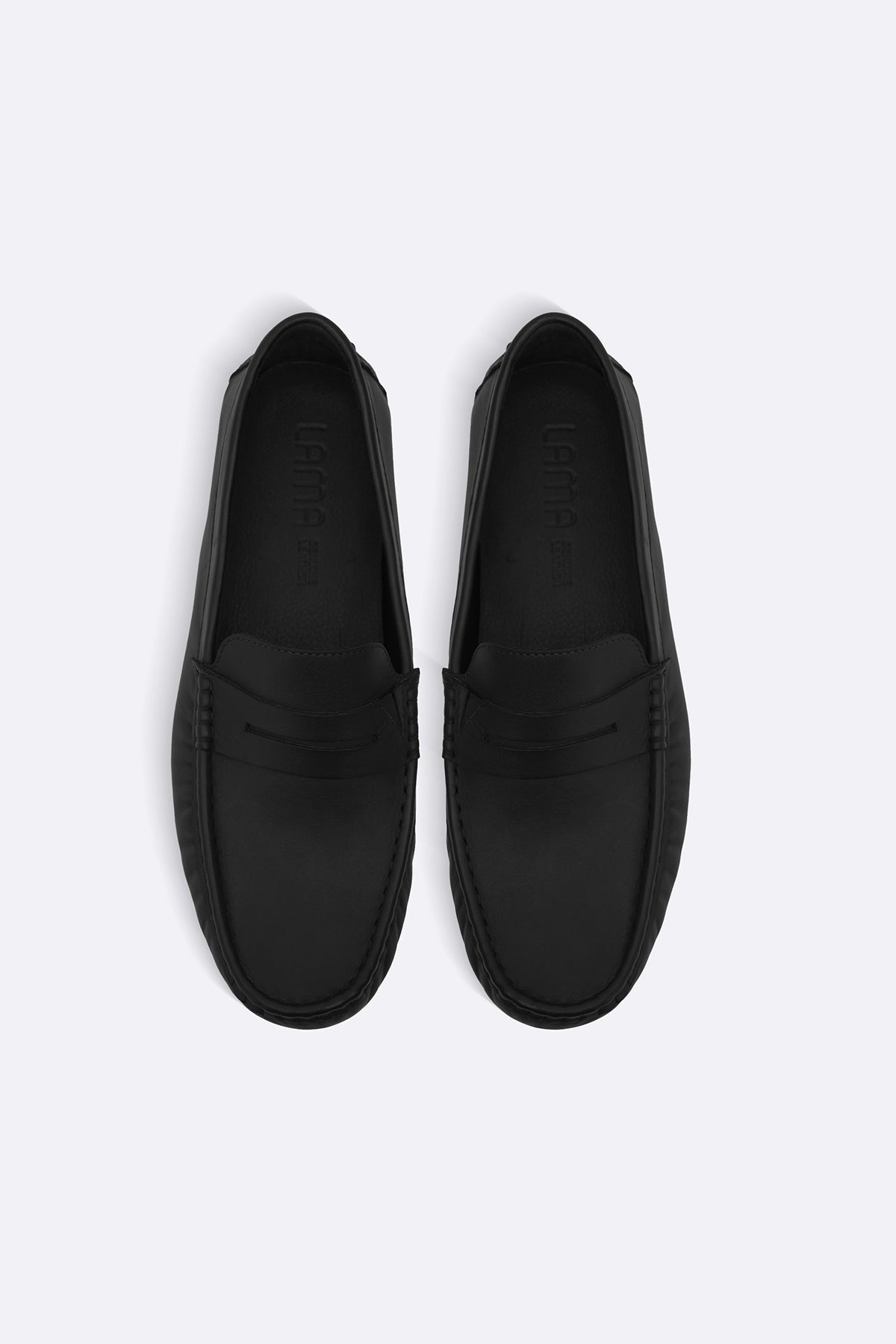 BLACK NAPPA LEATHER DRIVING MOCCASINS