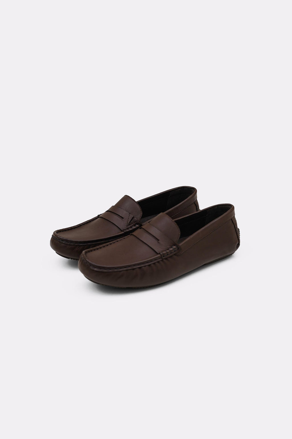 DARK BROWN NAPPA LEATHER DRIVING MOCCASINS