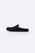 BLACK COMFORT LEATHER CLOGS