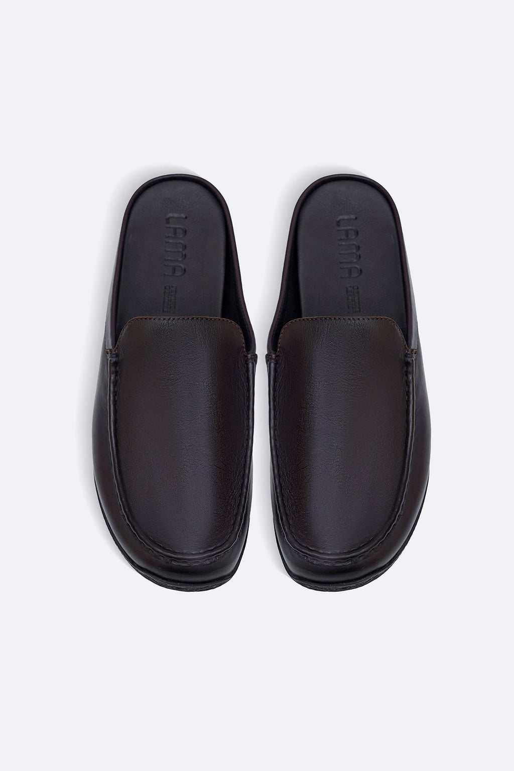 DARK BROWN COMFORT LEATHER CLOGS