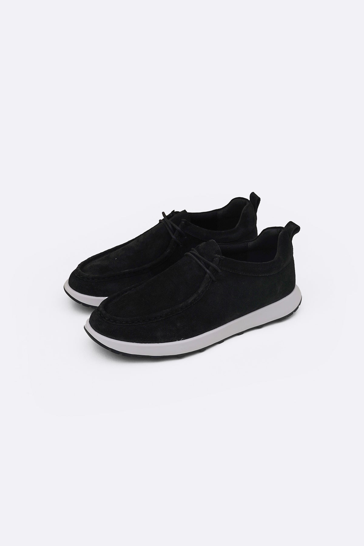 BLACK MOC TOE SUEDE WALKERS