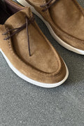 BROWN MOC TOE SUEDE WALKERS
