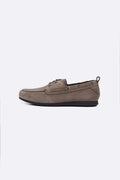 TAUPE SUEDE BOAT SHOES
