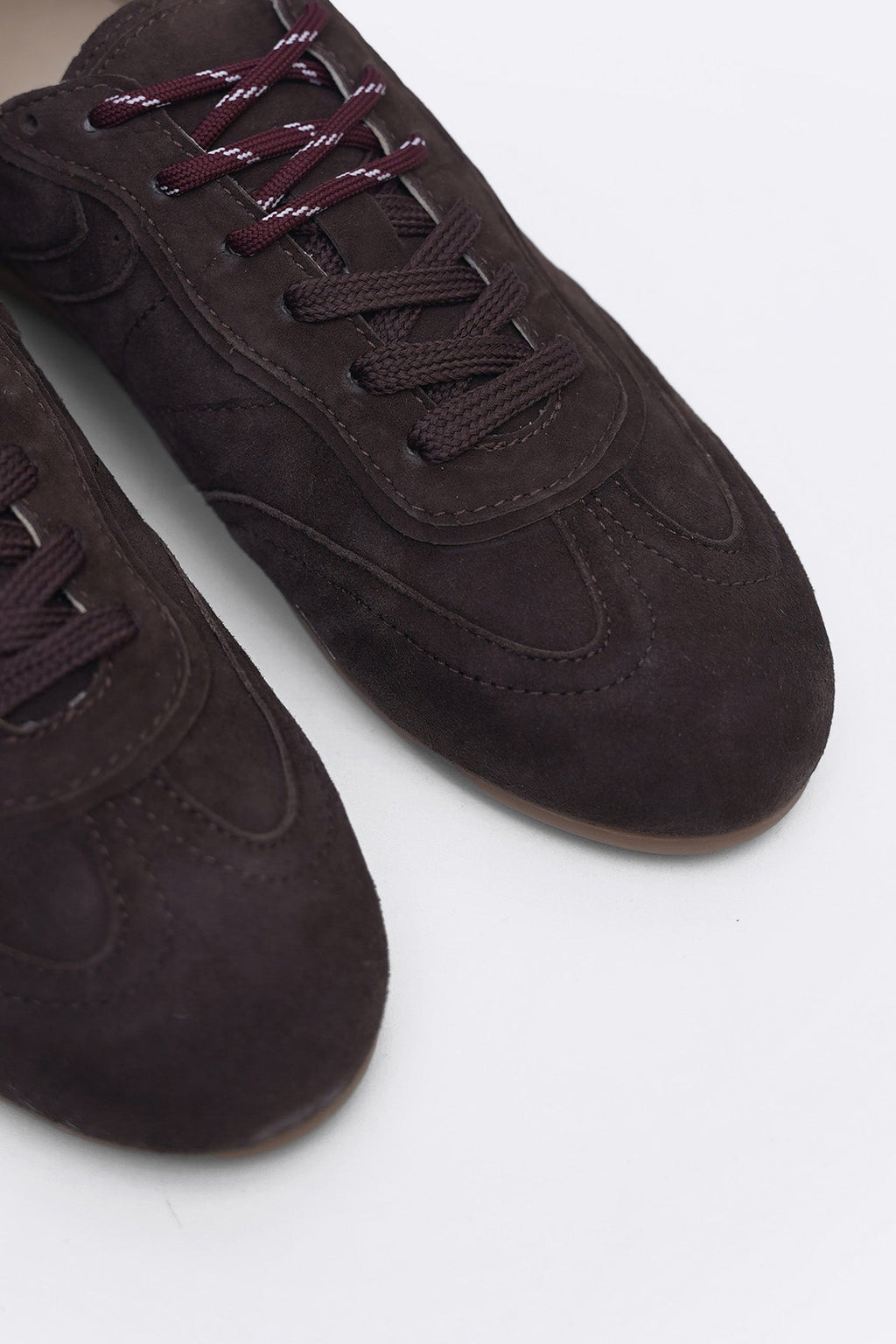 CHOCOLATE LEATHER 2-LACE SNEAKERS