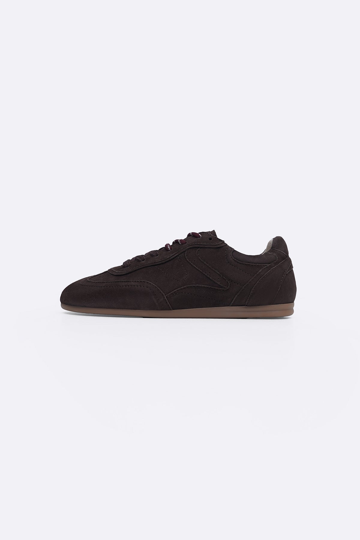 CHOCOLATE LEATHER 2-LACE SNEAKERS
