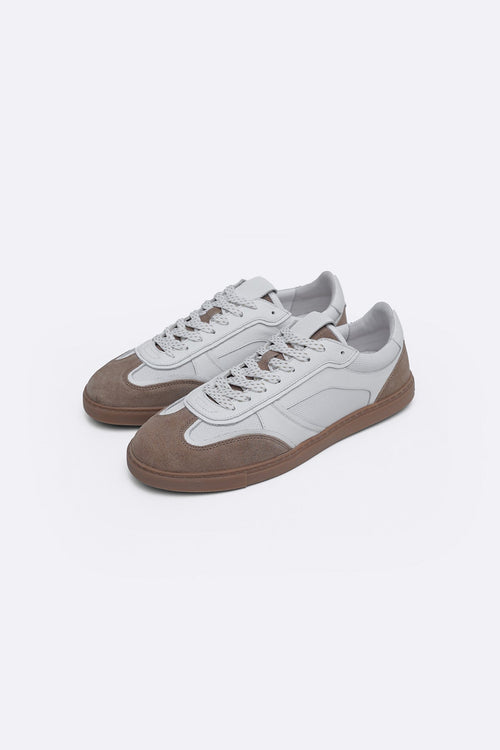 TAUPE CITY LEATHER SNEAKERS