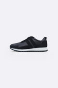 BLACK LEATHER COMBO LIFESTYLE SNEAKERS
