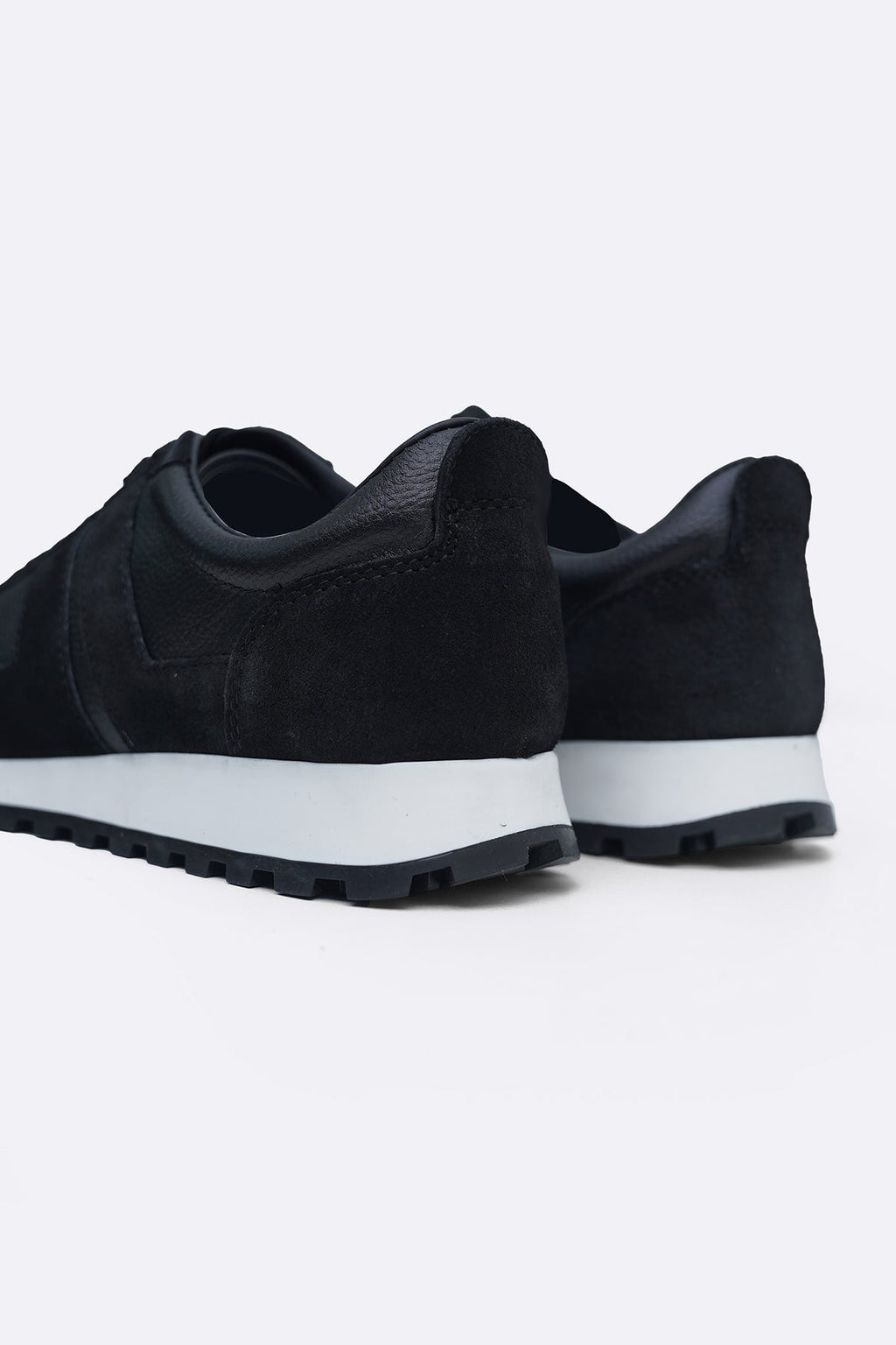 BLACK LEATHER COMBO LIFESTYLE SNEAKERS