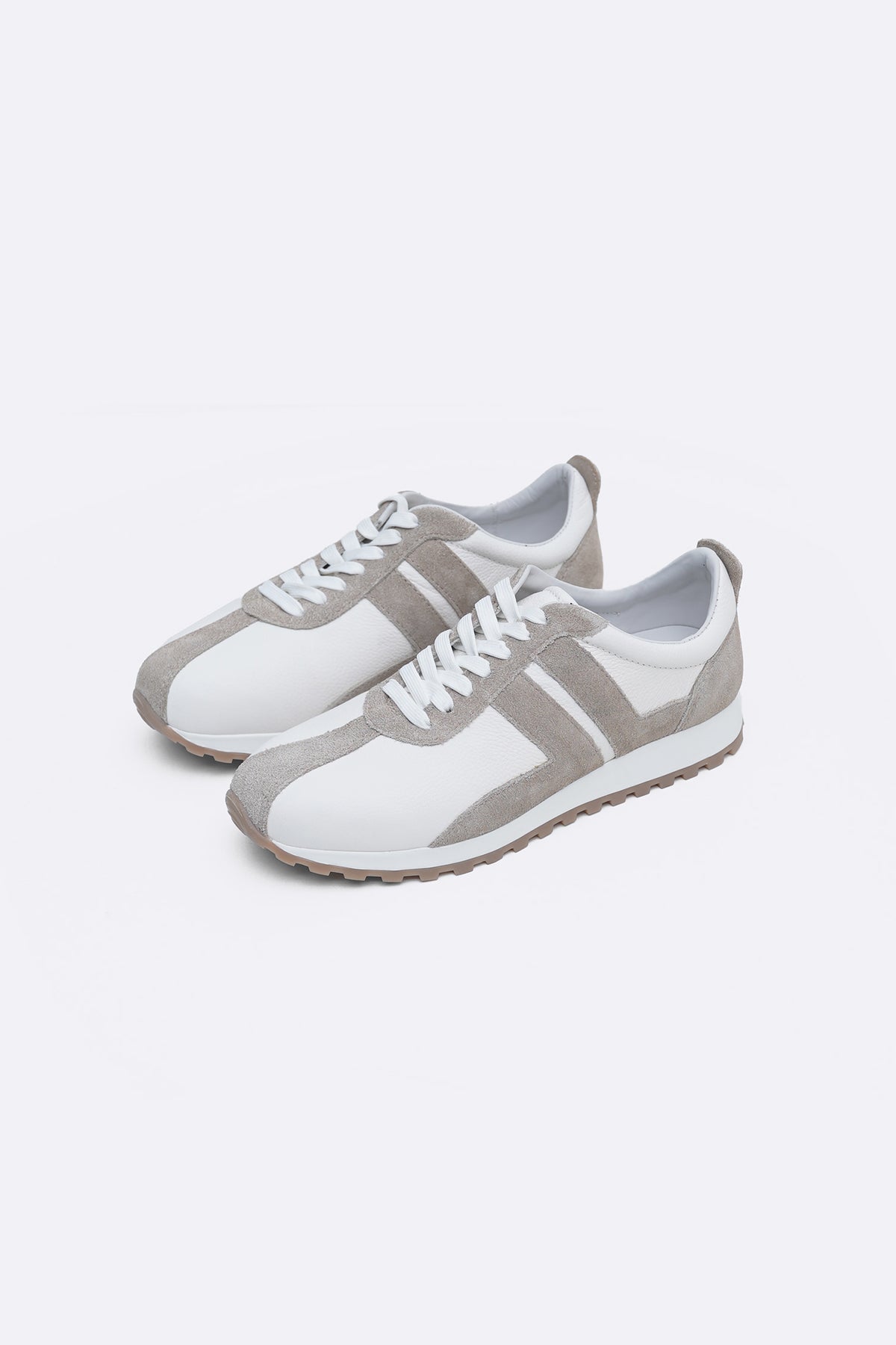 WHITE LEATHER COMBO LIFESTYLE SNEAKERS