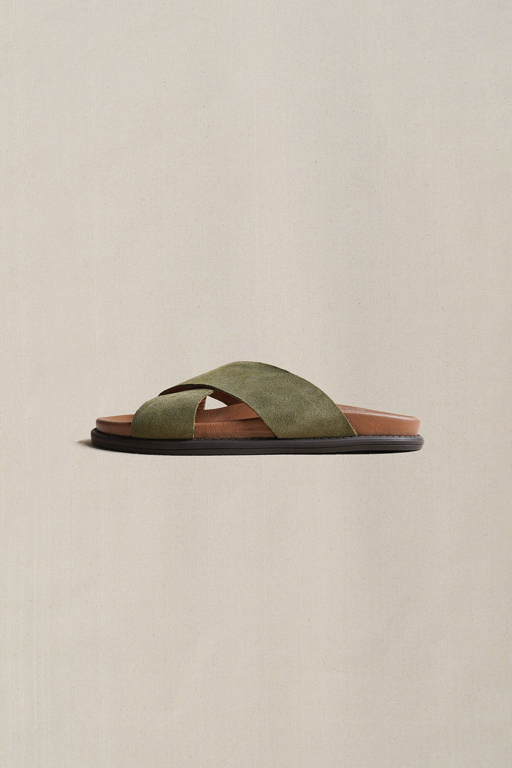 SAGE NOMAD LEATHER SLIDES