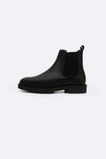 BLACK TEXTURED LEATHER CHELSEAS