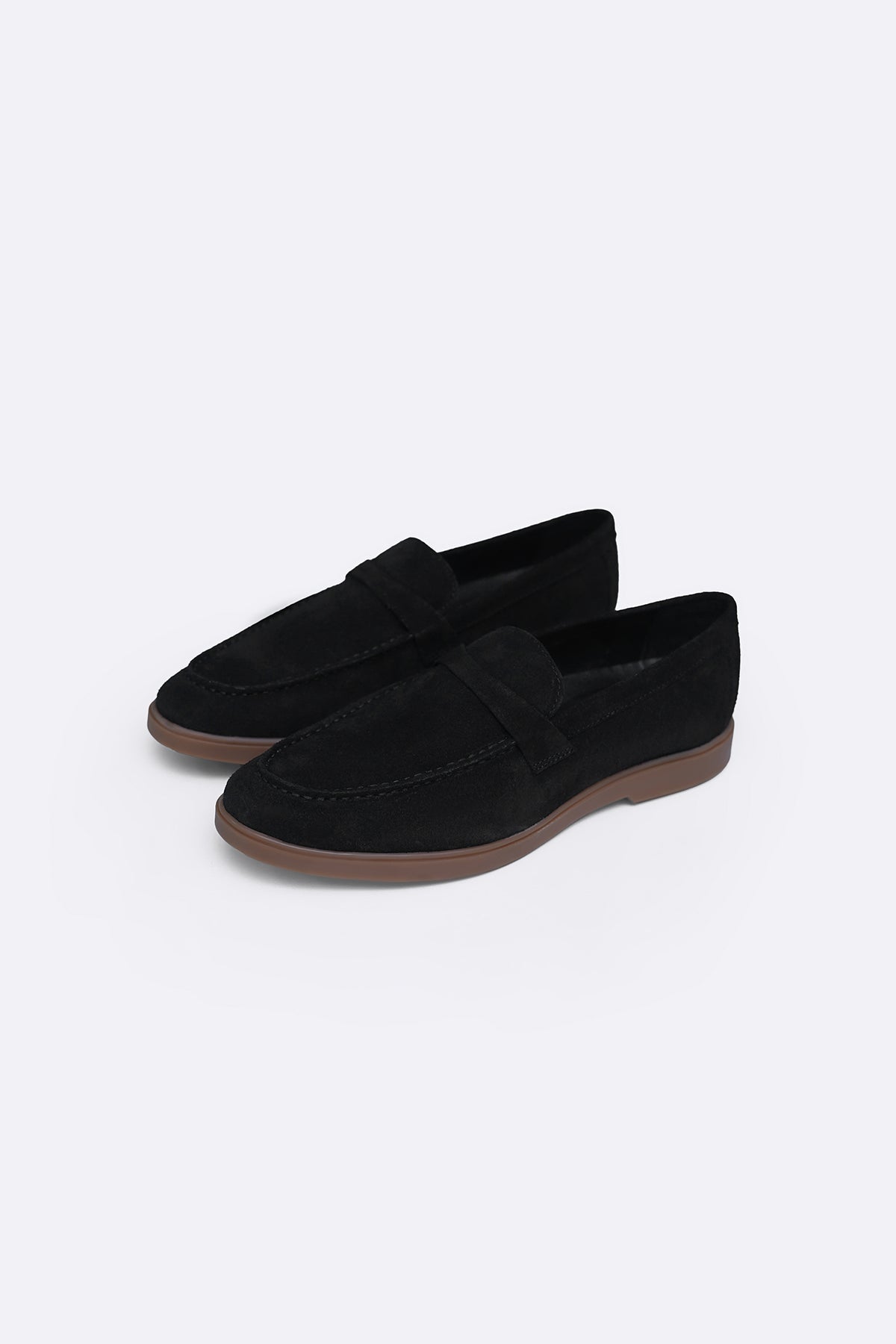 BLACK SUEDE LEATHER LOAFERS