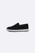 BLACK AIR LEATHER LOAFERS