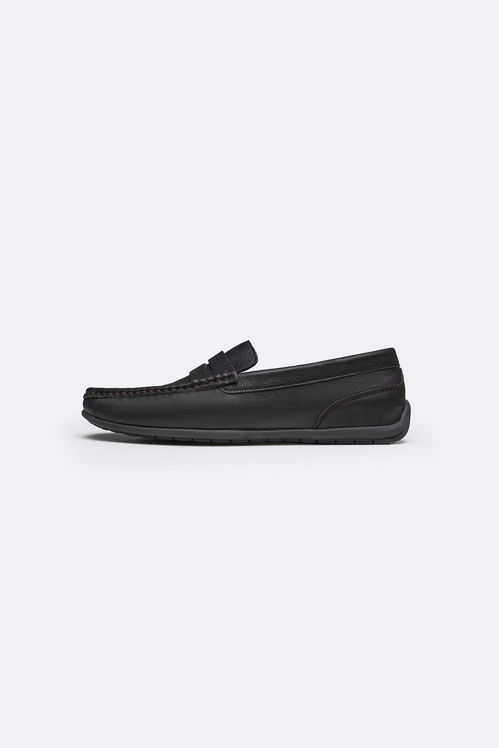DARK BROWN COMFORT REAL LEATHER MOCCASIN