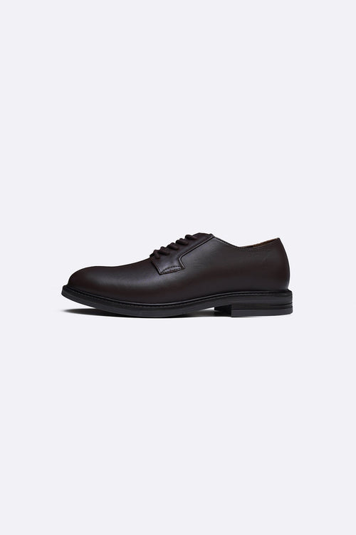 DARK BROWN CLASSIC LEATHER DERBI SHOES