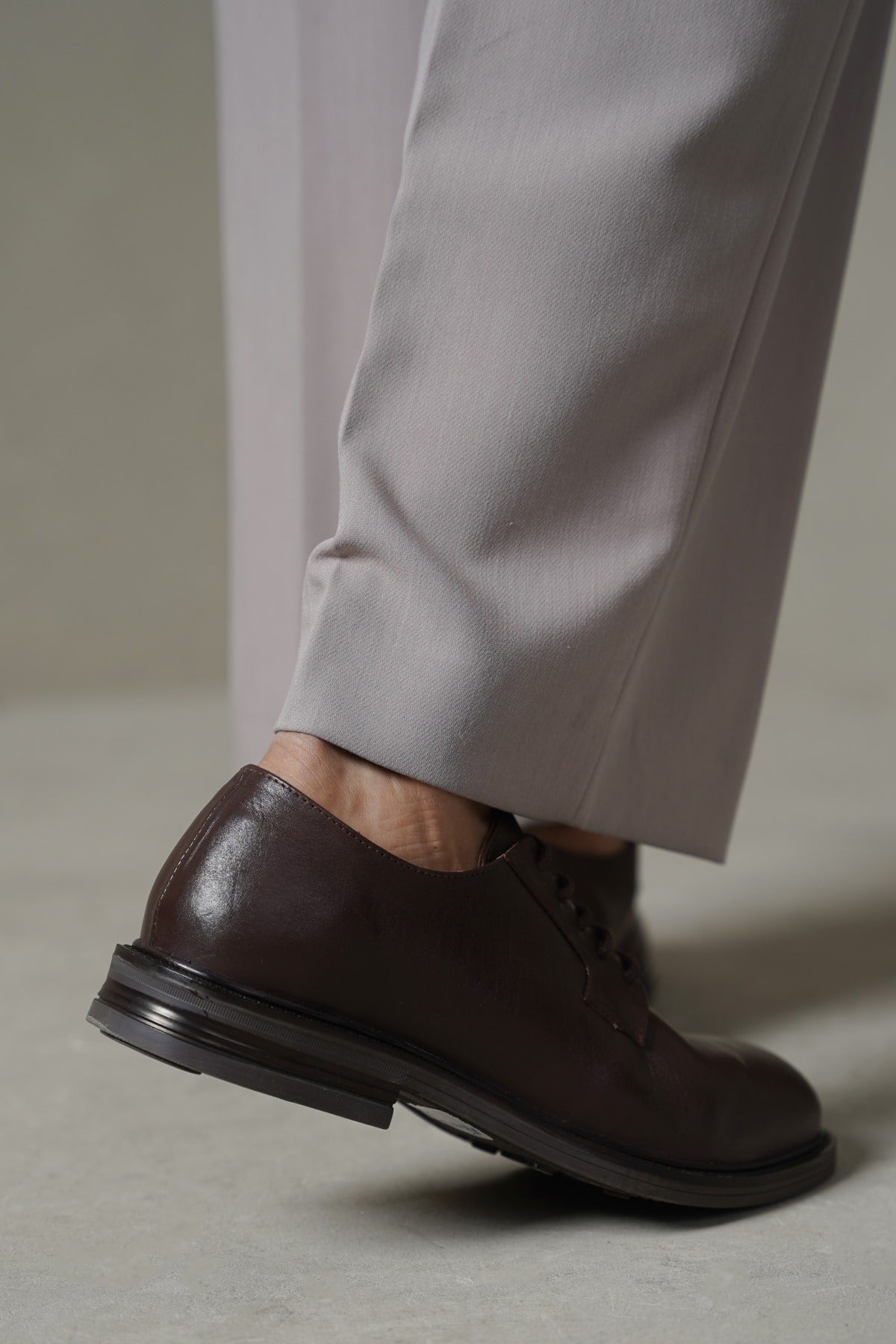 DARK BROWN CLASSIC LEATHER DERBI SHOES