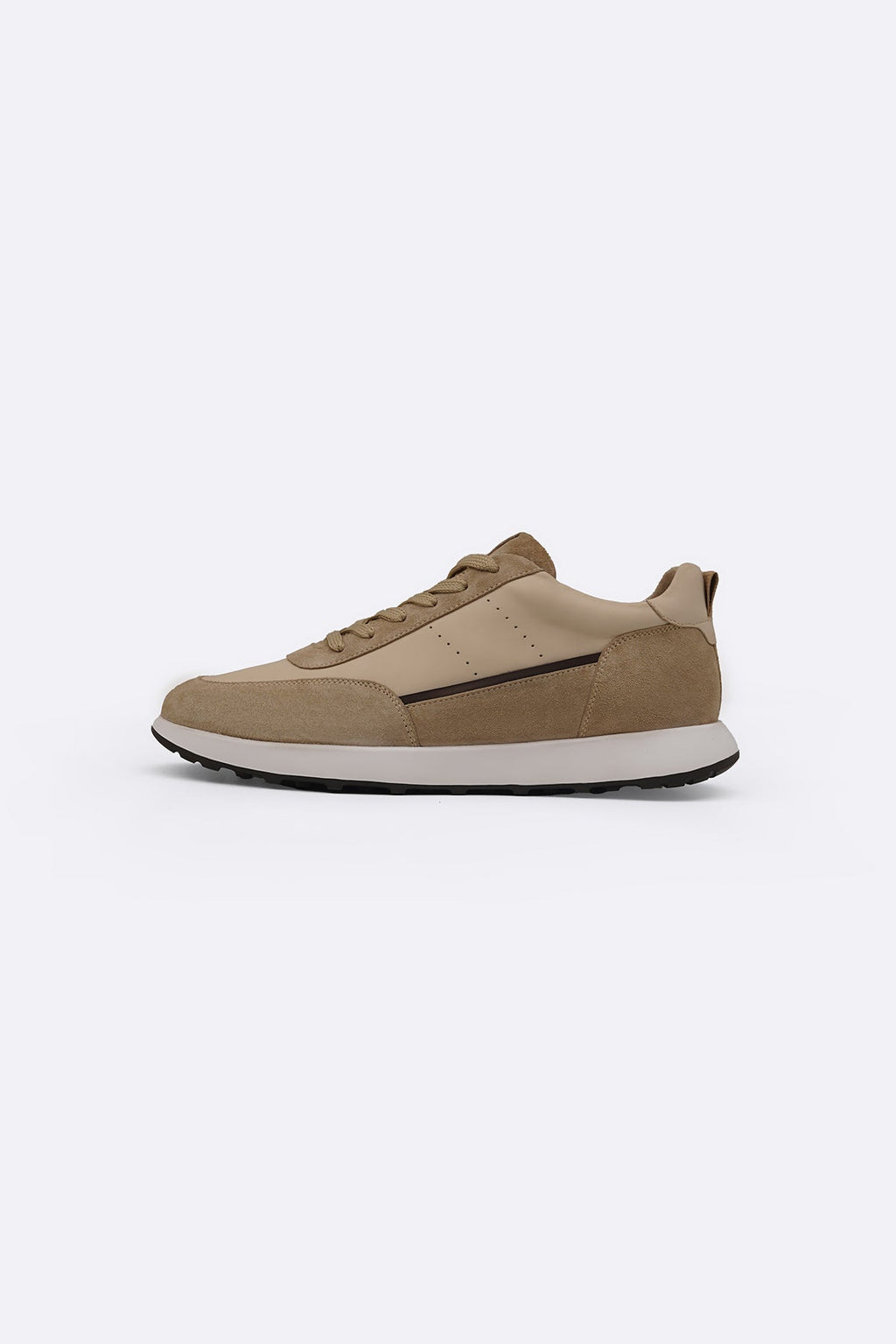 TAUPE AIR LEATHER SNEAKERS