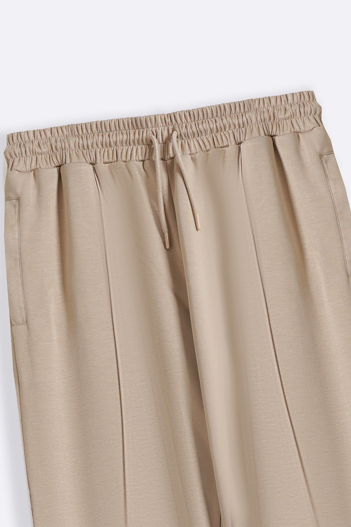KHAKI STRAIGHT KNITTED PANTS