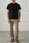 STRAIGHT KNITTED PANTS