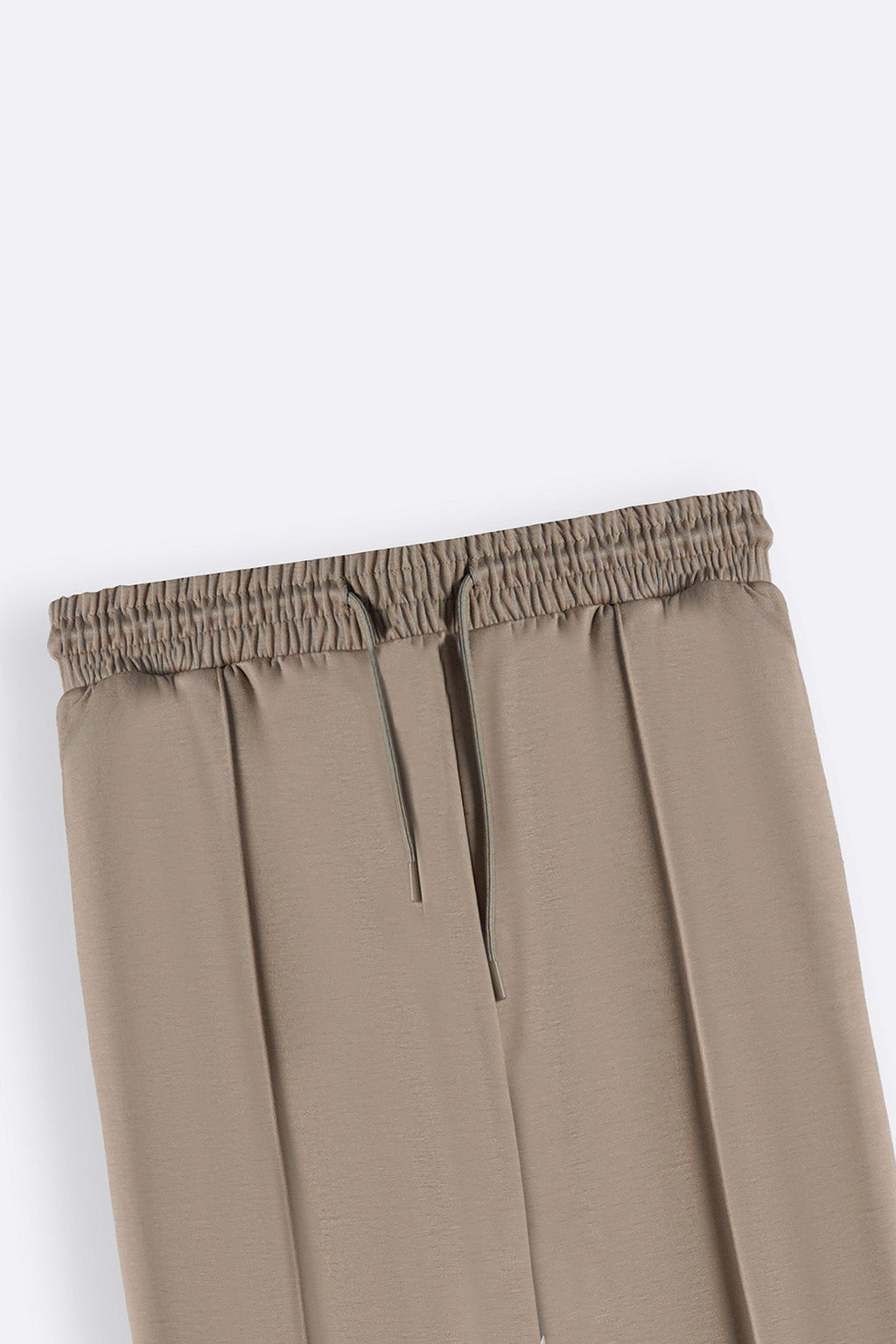 TAUPE STRAIGHT KNITTED PANTS