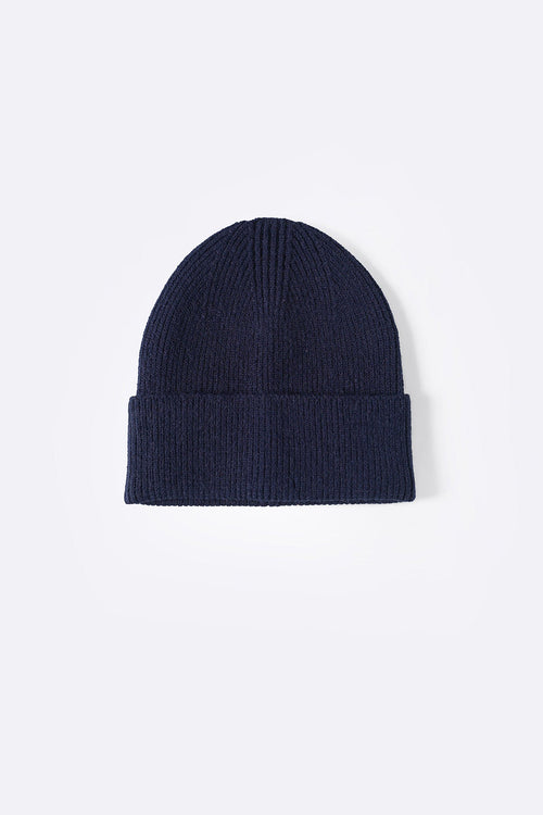NAVY CABIN RIBBED BEANIE