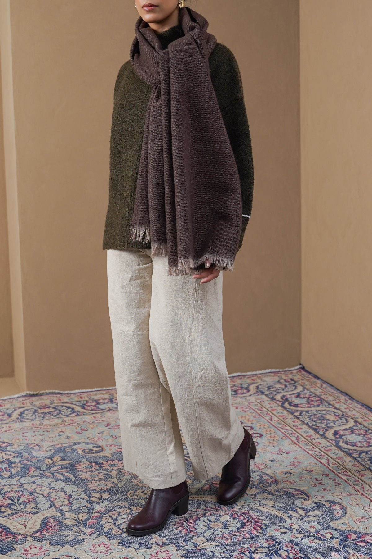 COFFEE WINTER ESSENTIAL SCARF