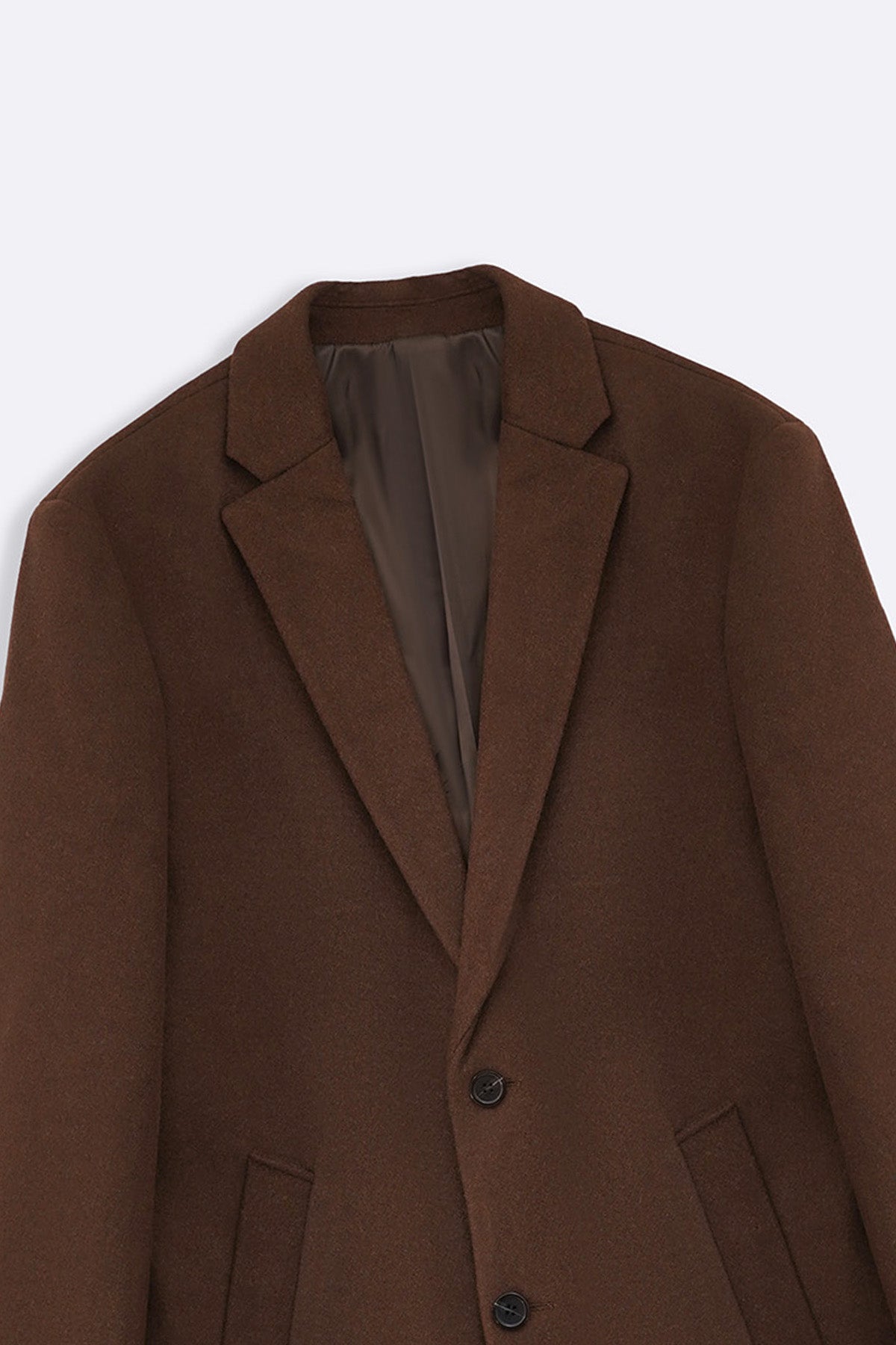 COFFEE WOOL BLEND COAT