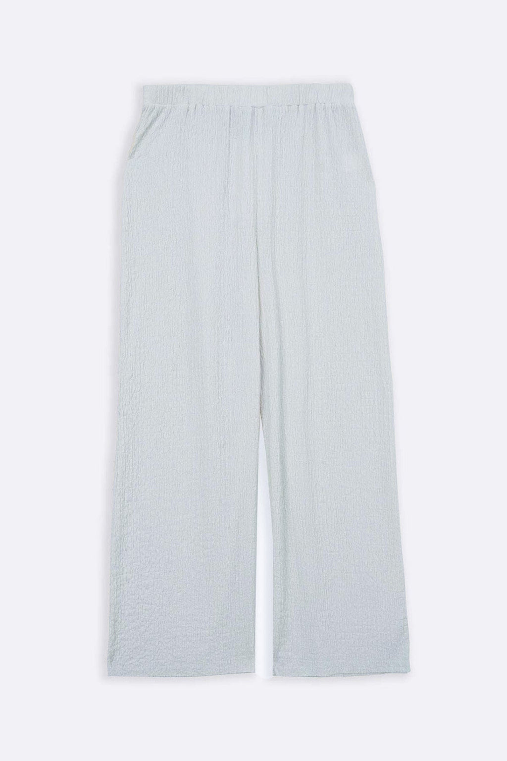 OFF WHITE TEXTURED STRETCHY PANTS