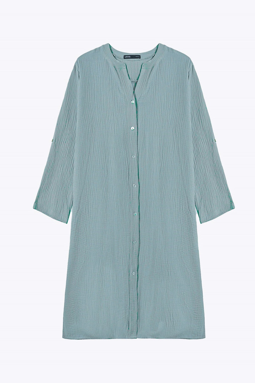 SEA GREEN LONG MUSLIN TUNIC