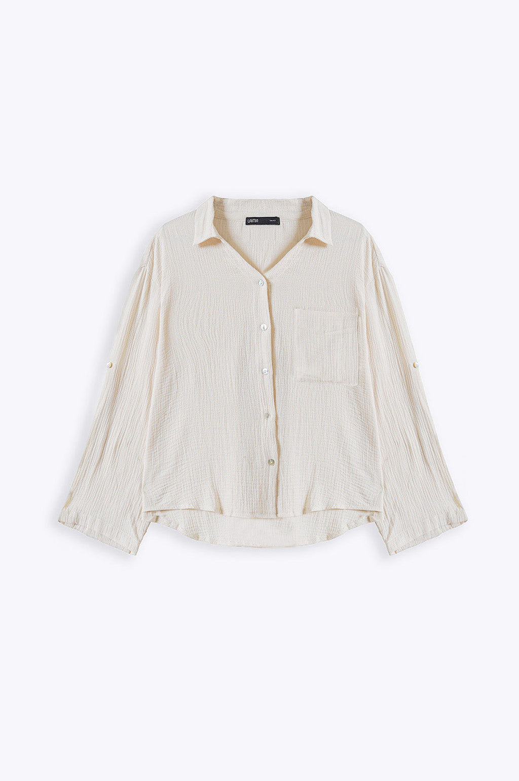CREAM BASIC MUSLIN BUTTON DOWN