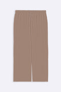 BEIGE LINEN EASY TROUSERS