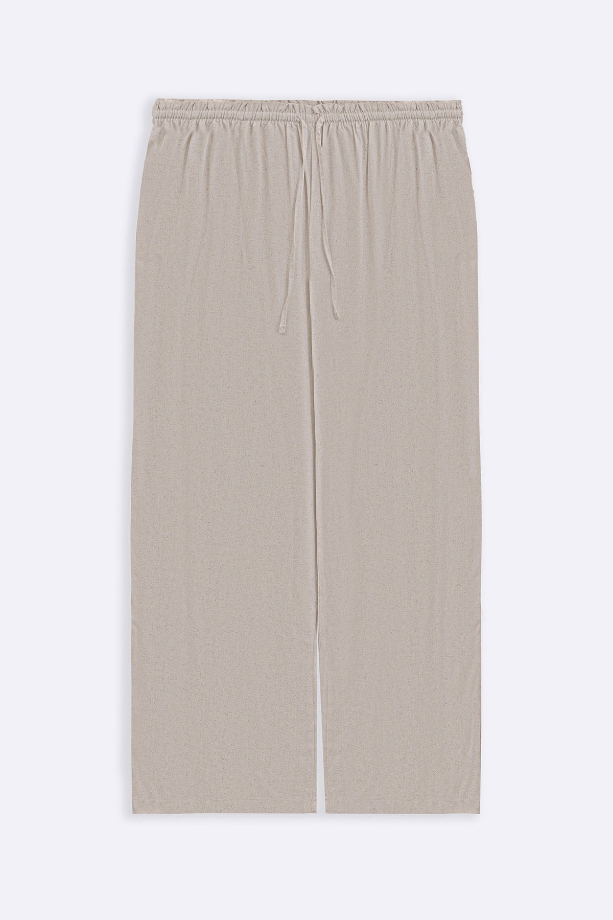 OAT WHITE LINEN EASY TROUSERS