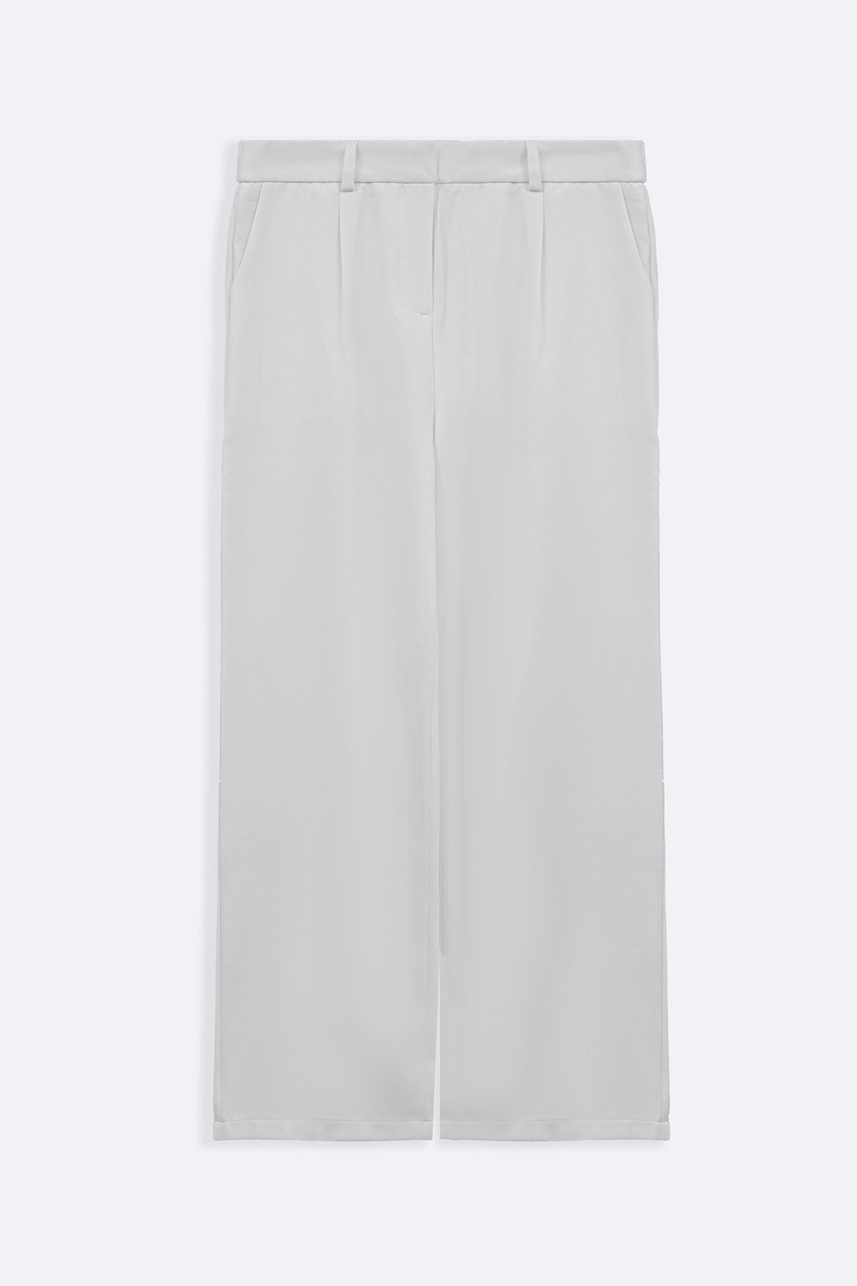WHITE ANKLE TAILORED TROUSERS