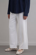 WHITE ANKLE TAILORED TROUSERS