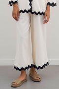 OFF WHITE RIC RAC COTTON CULOTTES