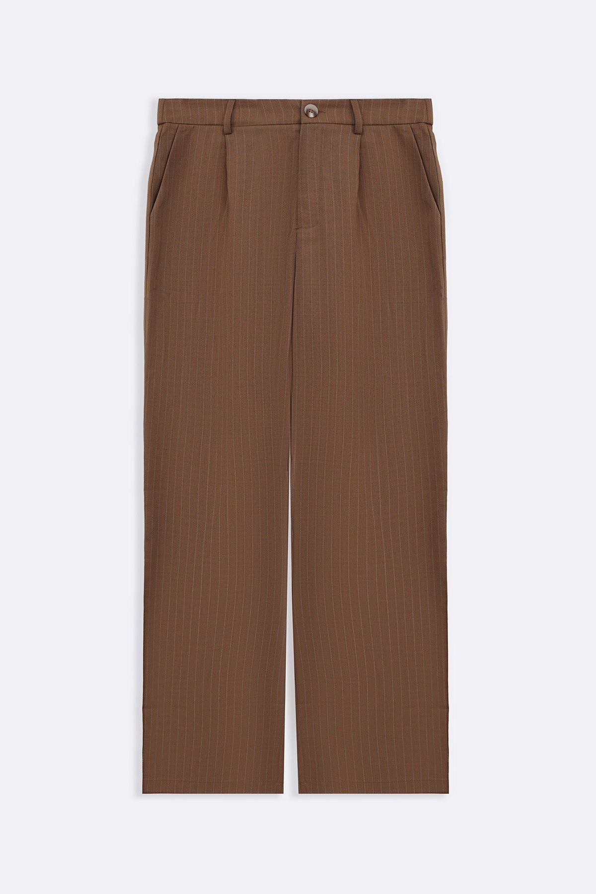 CAMEL TAILORED PINSTRIPE PANTS