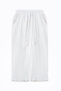 BEIGE RESORT EMBROIDERED WIDE PANTS