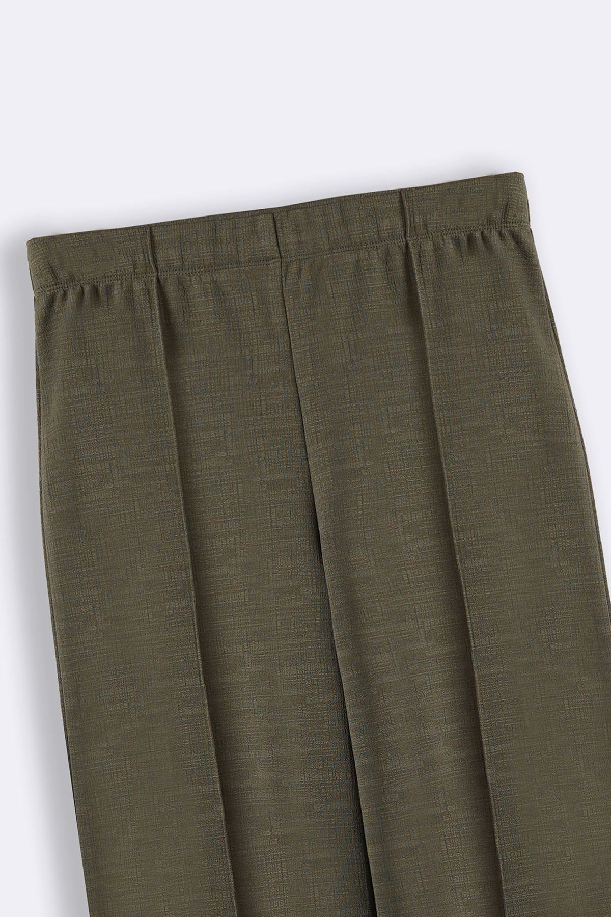 SAGE GREEN STRETCHY PANTS WITH PLEAT