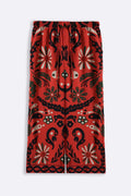 RED CRIMSON PRINTED PANTS